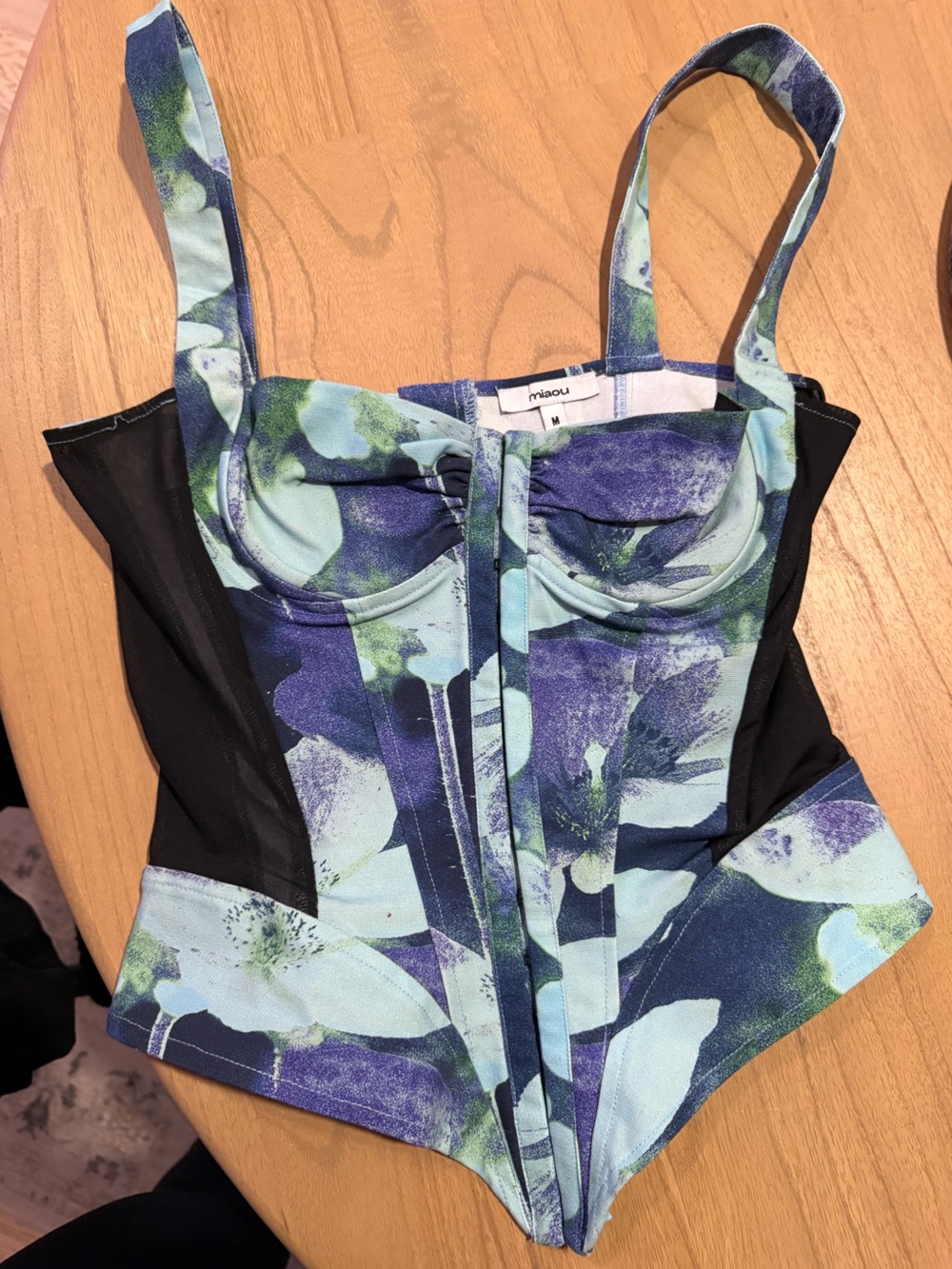 Miaou Deville Corset in Azul Print